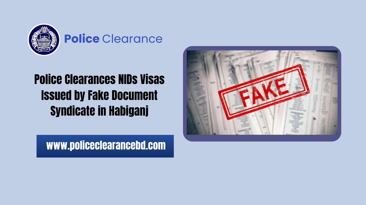Police Clearances NIDs Visas Issued by Fake Document Syndicate in Habiganj