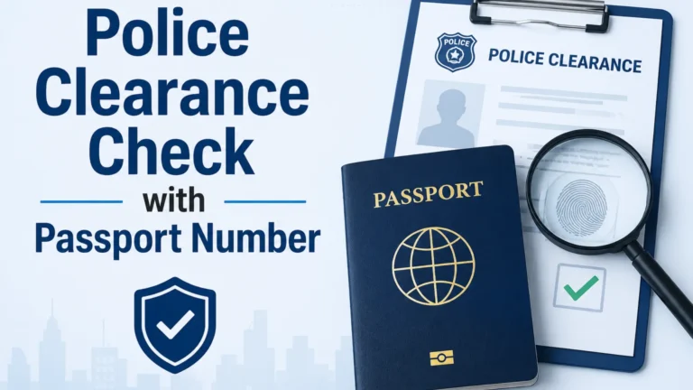 Police Clearance Check with Passport Number